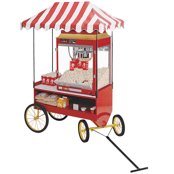 Cretors 4WSS-X Four-Wheel Red Antique Steerable Wagon Base
