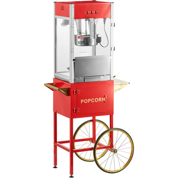 Carnival King PM1360 12 oz. Commercial Popcorn Machine / Popper with Cart - 120V, 1360W