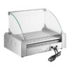 2492012 Carnival King HDRG18 18-Hot Dog Roller Grill with Sneeze Guard - 120V