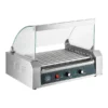 2492671 Carnival King HDRG18 18-Hot Dog Roller Grill with Sneeze Guard - 120V