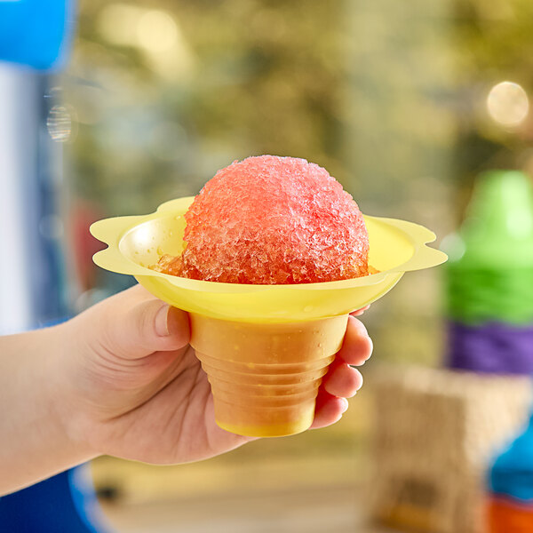 4 oz. Assorted Color Flower-Shaped Sno-Cone Cup - 600/Case