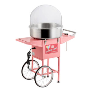 Processed By:hkeighton on 08-11-2025 CCM21CTK Cotton Candy Machine with 21" Stainless Steel Bowl, Floss Bubble, and Cart - 110V, 1050W
