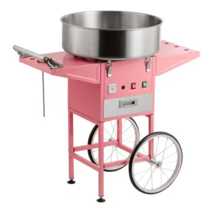 3020406 CCM21CT Cotton Candy Machine with 21" Stainless Steel Bowl and Cart - 110V, 1050W